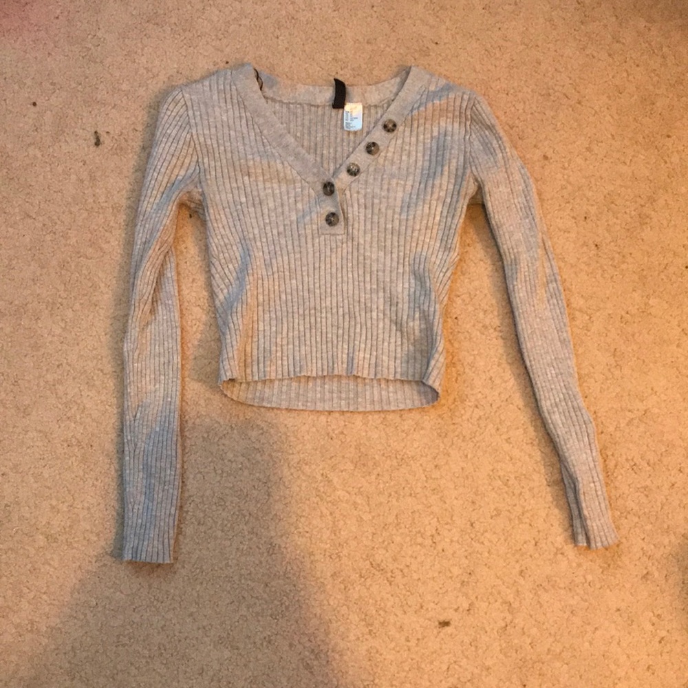 Grey H&M Crop-Top